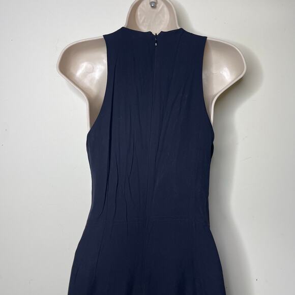 Brochu Walker Pleated Front Detail Black Onyx Silk HILDE Midi Dress SMALL sz S - Picture 8 of 13